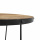 Vintage Stahl Gestell Couchtisch grobes Holz rund 60 cm