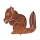 Gartenfigur Stahl Eichhörnchen mit Nuss