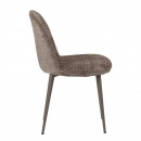 Eggy Stuhl Stahlbeine beschichtet Sitz gepolstert Mink