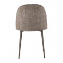 Eggy Stuhl Stahlbeine beschichtet Sitz gepolstert Mink