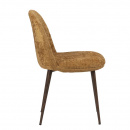 Eggy Stuhl Stahlbeine beschichtet Sitz gepolstert Gold