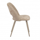 Moderner Polsterstuhl Arco gewölbte Rückenlehne Cream