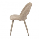 Moderner Polsterstuhl Arco gewölbte Rückenlehne Cream