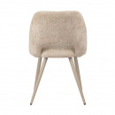 Moderner Polsterstuhl Arco gewölbte Rückenlehne Cream