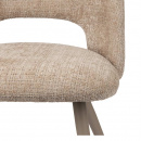 Moderner Polsterstuhl Arco gewölbte Rückenlehne Cream