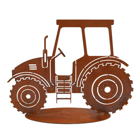 Metall Schlepper Bulldog auf Bodenplatte rost Traktor