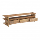 TV Board Jask 3 Schubladen offenes Fach 200 cm Holz naturell