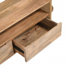 TV Board Jask 3 Schubladen offenes Fach 200 cm Holz naturell