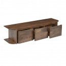TV Board Jask 3 Schubladen 160 cm Walnuss Braun
