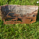 Metall Landschaft Insel Pferd Strand Palmen Sonnenuntergang