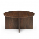 Couchtisch Jask rund Walnuss Braun 80 cm