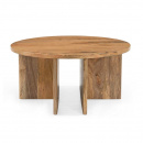 Couchtisch Jask rund Holz naturell 80 cm