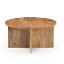 Couchtisch Jask rund Holz naturell 80 cm