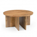 Couchtisch Jask rund Holz naturell 80 cm