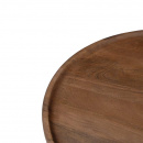 Salontisch Jask rund Fuss kegelförmig Walnuss Braun 75 cm