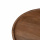 Salontisch Jask rund Fuss kegelförmig Walnuss Braun 75 cm