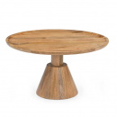 Salontisch Jask rund Fuss kegelförmig Holz naturell 75 cm