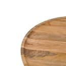 Salontisch Jask rund Fuss kegelförmig Holz naturell 75 cm