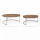 Metall Couchtisch Set rund grobe Altholz Platte 90 cm