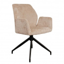 Eleganter Stuhl Eden Cream gepolstert 360 Grad drehbar