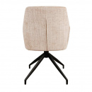 Eleganter Stuhl Eden Cream gepolstert 360 Grad drehbar