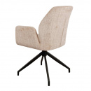 Eleganter Stuhl Eden Cream gepolstert 360 Grad drehbar