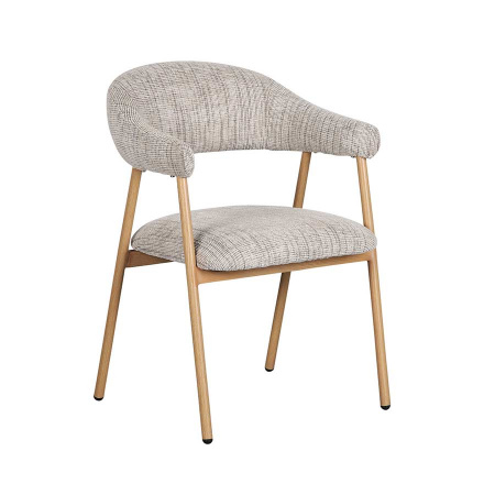 Polsterstuhl Scandy Armlehne Gestell hellbraun