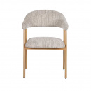 Polsterstuhl Scandy Armlehne Gestell hellbraun