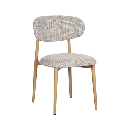 Japandi Polsterstuhl Scandy Metall Gestell hellbraun