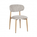 Japandi Polsterstuhl Scandy Metall Gestell hellbraun