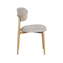 Japandi Polsterstuhl Scandy Metall Gestell hellbraun