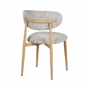 Japandi Polsterstuhl Scandy Metall Gestell hellbraun