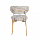 Japandi Polsterstuhl Scandy Metall Gestell hellbraun