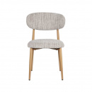 Japandi Polsterstuhl Scandy Metall Gestell hellbraun