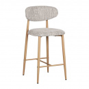 Japandi Küchen Barstuhl Metall Gestell hellbraun