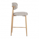 Japandi Küchen Barstuhl Metall Gestell hellbraun