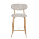 Japandi Küchen Barstuhl Metall Gestell hellbraun