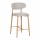 Japandi Küchen Barstuhl Metall Gestell hellbraun