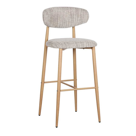 Barhocker Japandi Metall Gestell hellbraun Barstuhl