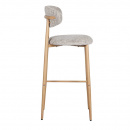 Barhocker Japandi Metall Gestell hellbraun Barstuhl