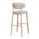 Barhocker Japandi Metall Gestell hellbraun Barstuhl