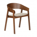 Holzsessel Esche gepolstert Armlehnen Holz Stuhl Reddish