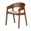 Holzsessel Esche gepolstert Armlehnen Holz Stuhl Reddish