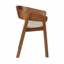 Holzsessel Esche gepolstert Armlehnen Holz Stuhl Reddish