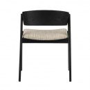 Holzsessel Esche gepolstert Armlehnen Holz Stuhl Schwarz