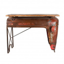 Traktor Frontteil Weintisch Vintage Beistelltisch Altholzplatte