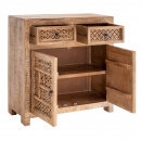 Holz Kommode Mandy 2 Laden 2 Türen mit Schnitzereien...