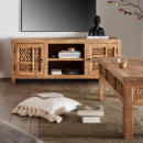 Holz TV Lowboard Mandy mit Schnitzereien 145 cm