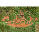 Metall Schild Bauernhof Traktor Tiere Jäger 65 cm