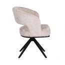 Federkern Stuhl Aven gepolstert skulpturales Design Cream